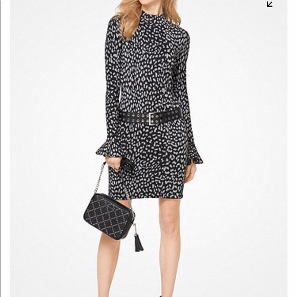 Leopard Jacquard Knit Dress - Picture 5 of 5